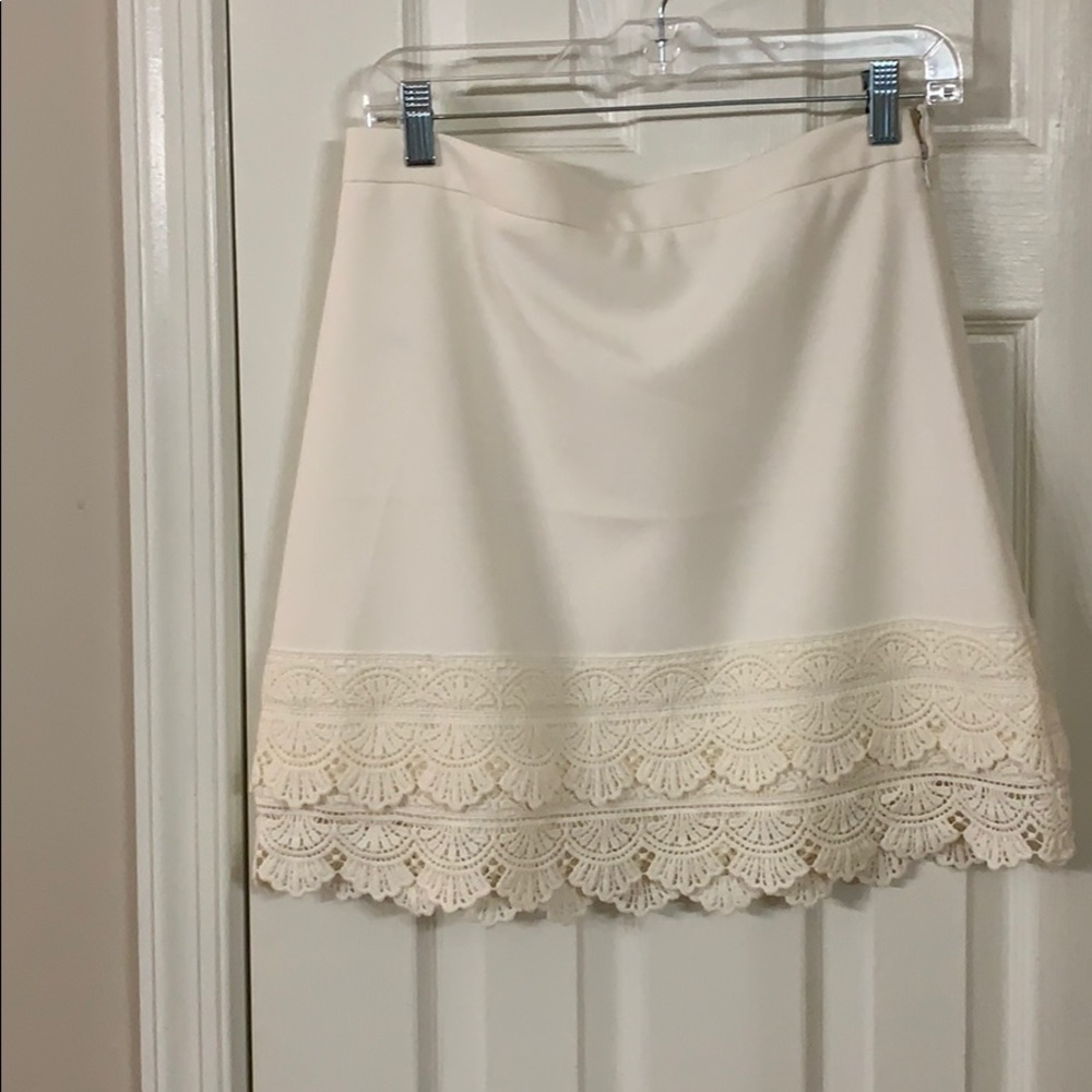 LOFT Lace Hem Skirt